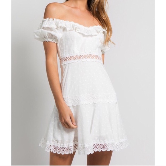 ‼️LAST ONE‼️Off the shoulder White Dress - Picture 2 of 7